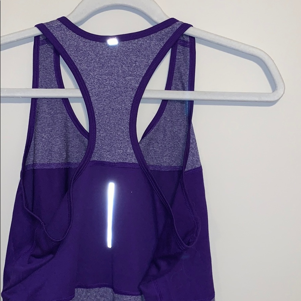 Nike Dri-Fit Purple Striped Racerback Tank - Picture 3 of 3